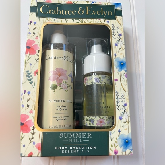 Crabtree & Evelyn Other - Crabtree & Evelyn Summer Hill Soothing Body Mist & Body Oil Set Hydration 1606